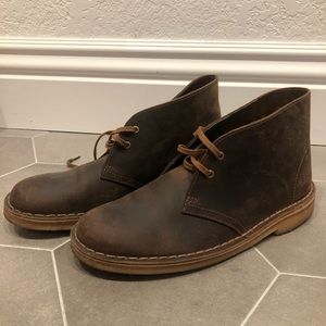 Clarks brown dessert boots size 8